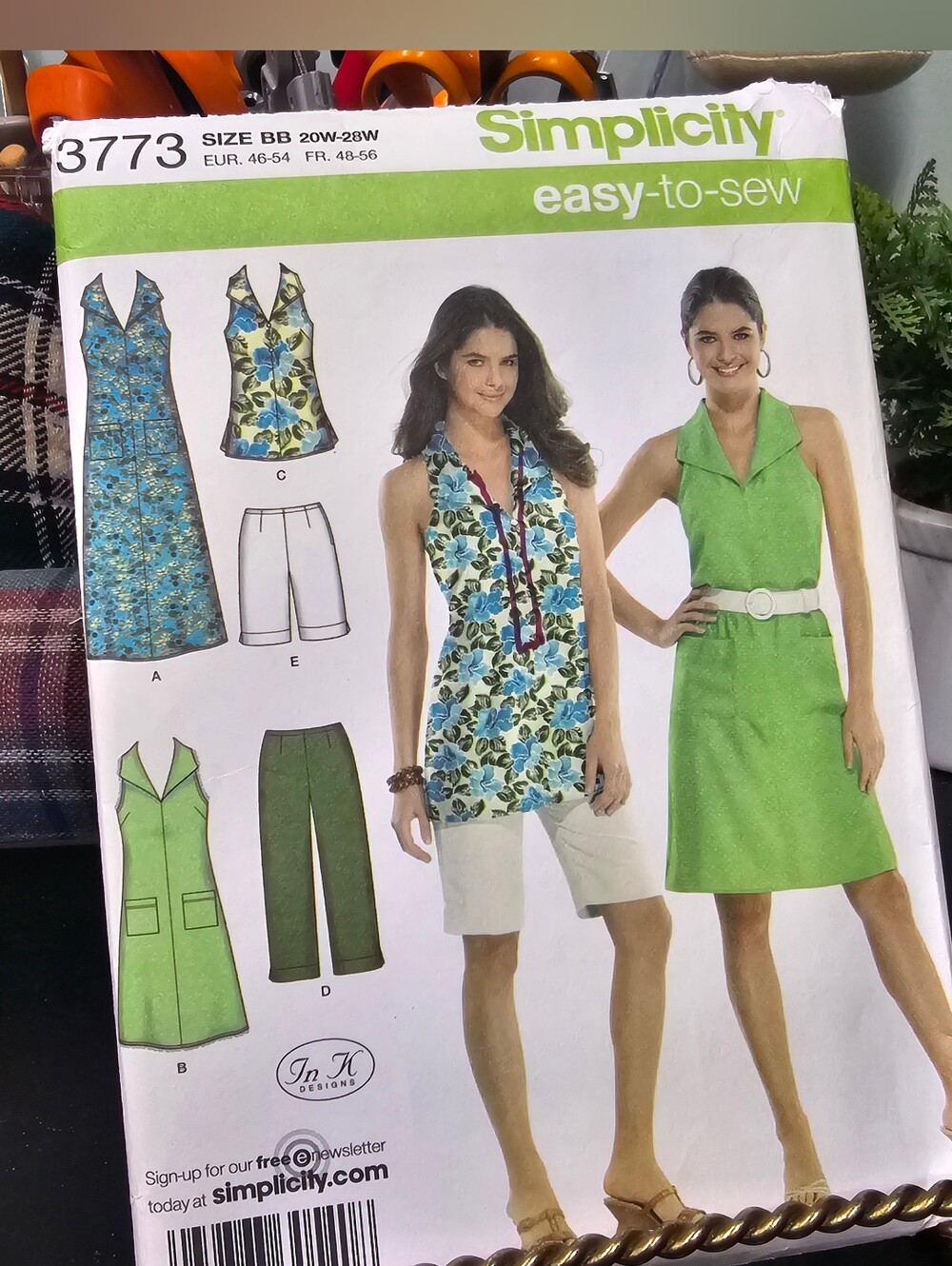 Simplicity Sewing Pattern 3773 Sizes 20w-28w